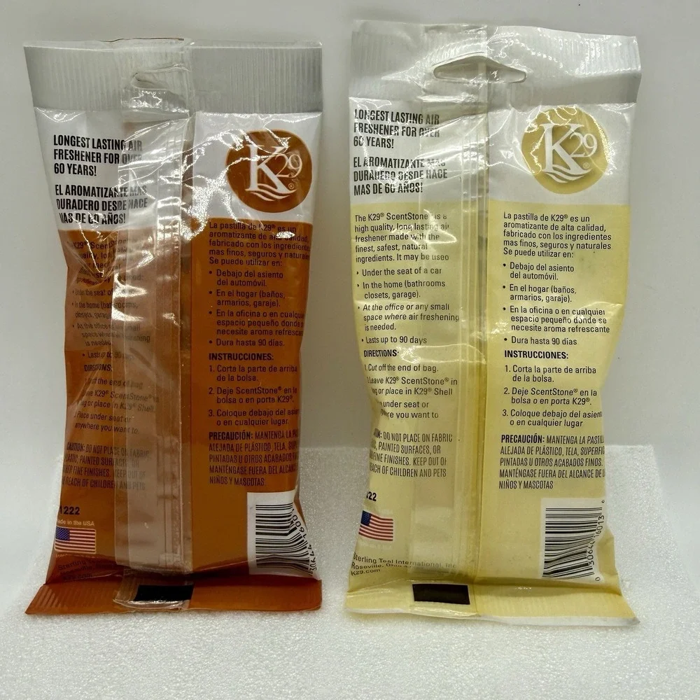 K29 Scent‎ Stone Air Freshener Blossom & Vanilla Lot of 2 Long Lasting 90 Days